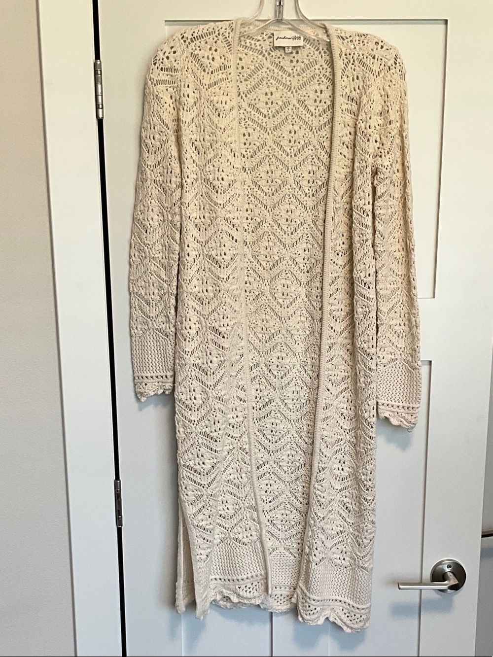 Freshman 1996 Women’s Cream Open-Knit Cardigan